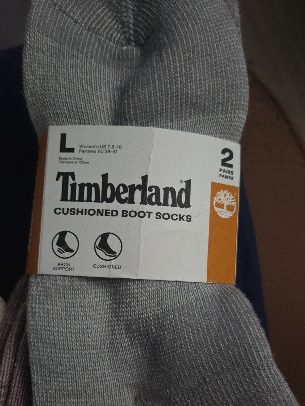 Timberland Gray Cushioned Boot Socks - 2 Pack